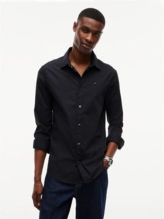 Slim Fit Poplin Shirt — Black 1