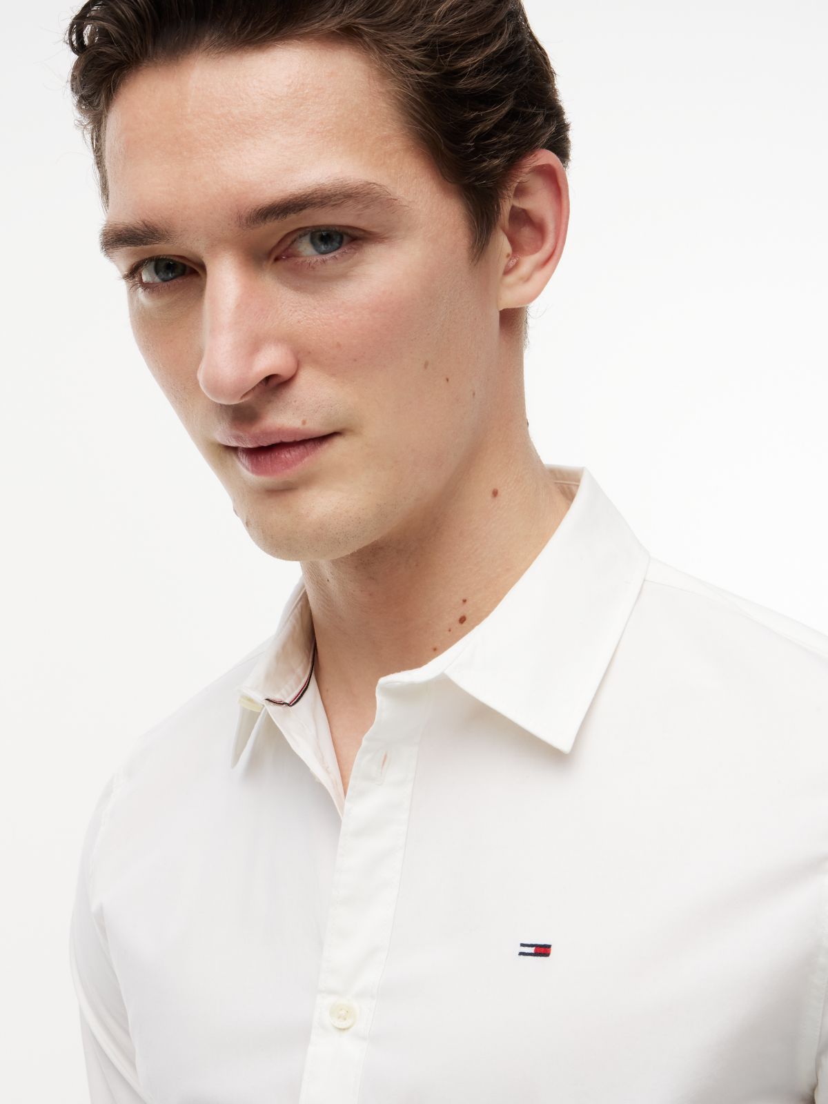Slim Fit Poplin Shirt — White