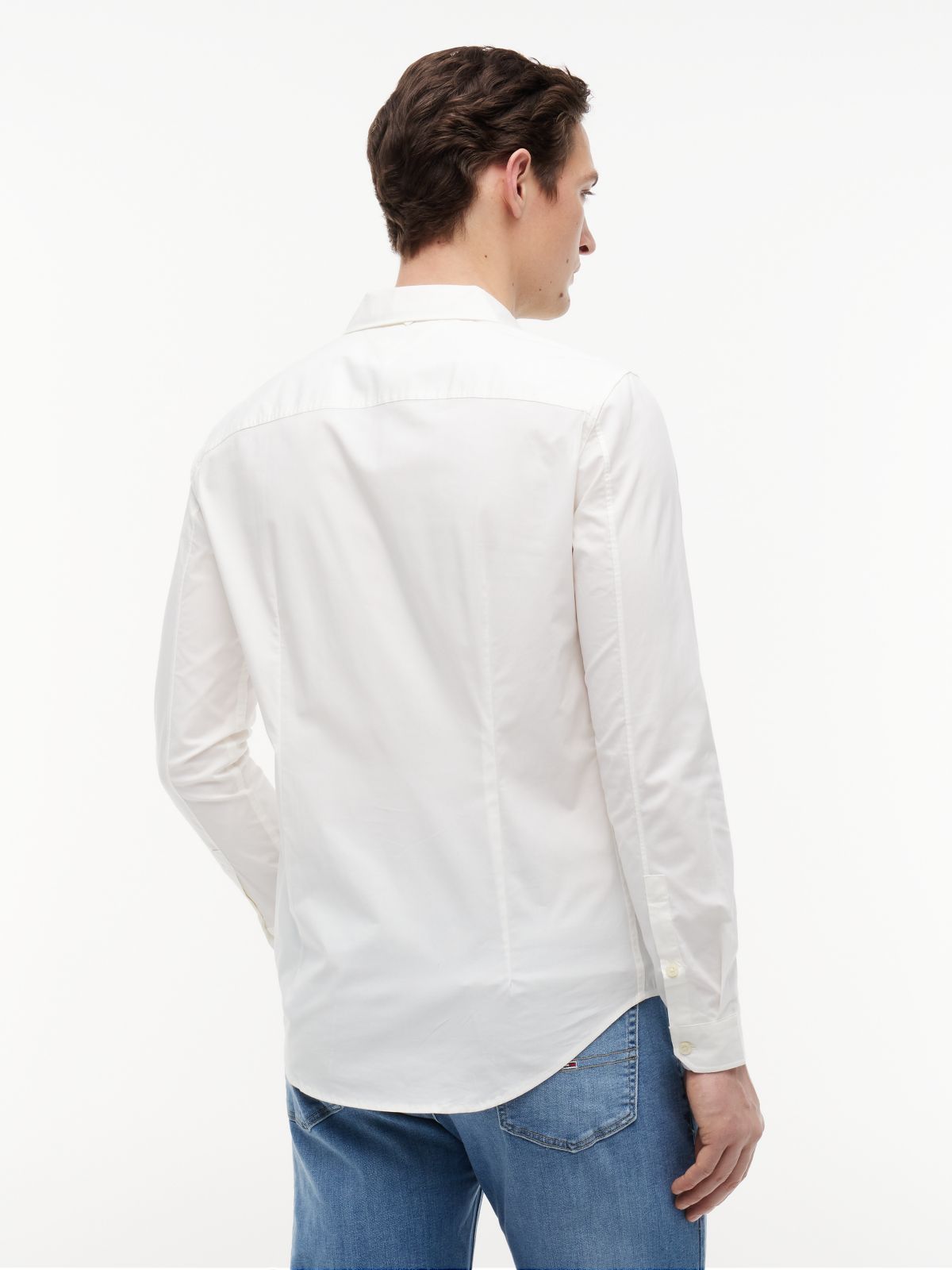 Slim Fit Poplin Shirt — White