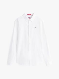 Slim Fit Poplin Shirt — White 5