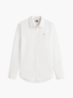 Slim Fit Poplin Shirt — White 6