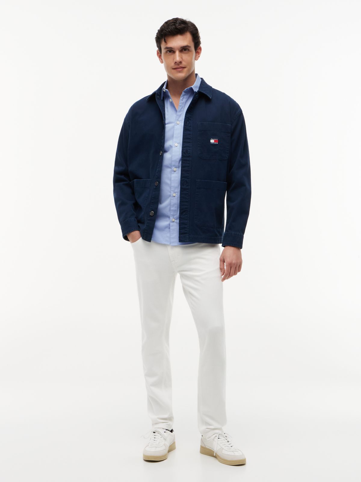 Slim Fit Poplin Shirt — Blue