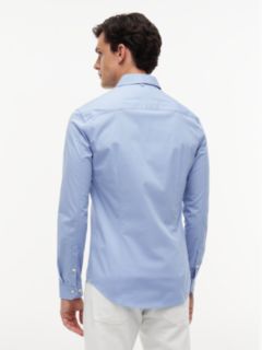 Slim Fit Poplin Shirt — Blue 5