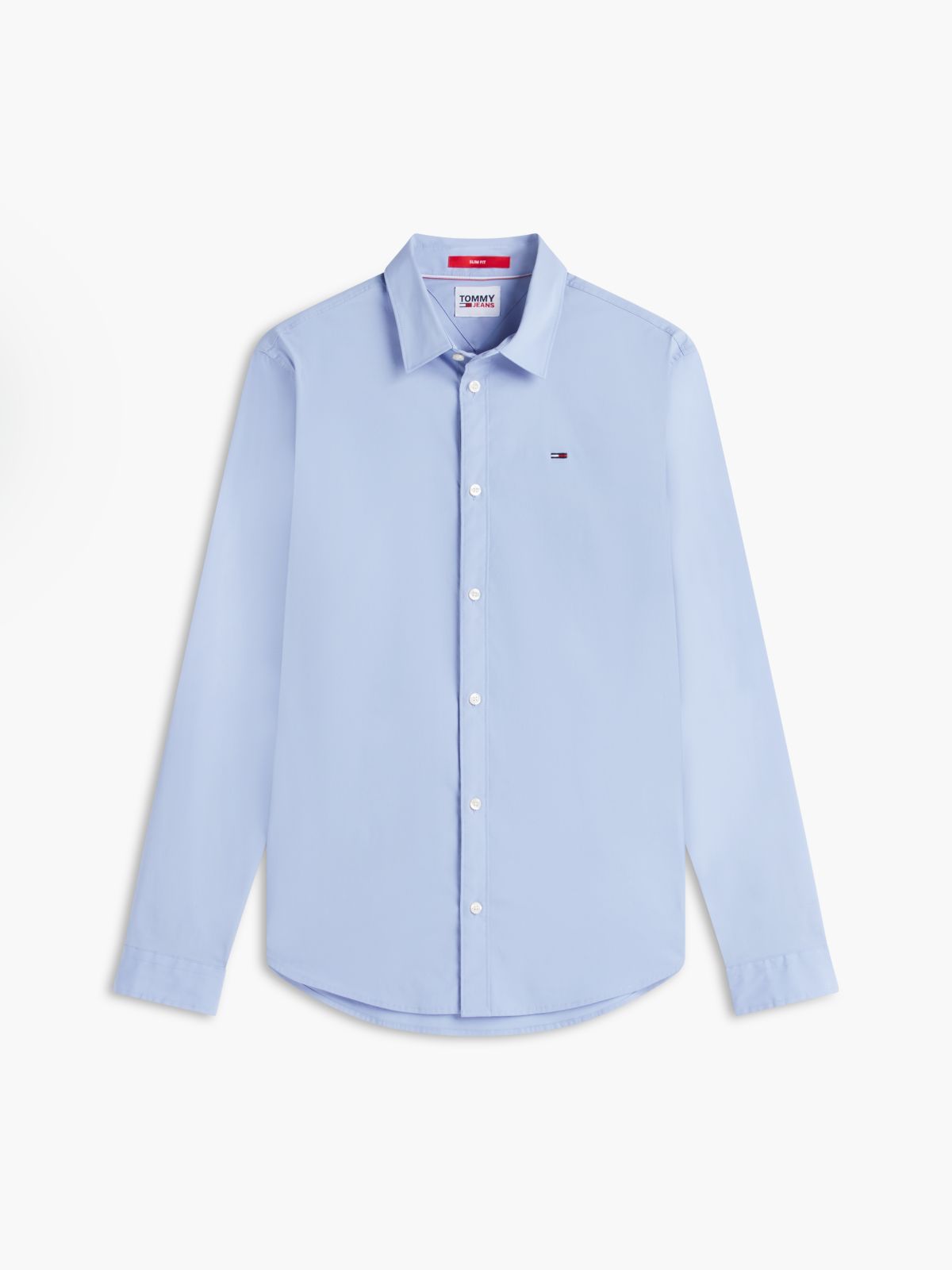 Slim Fit Poplin Shirt — Blue