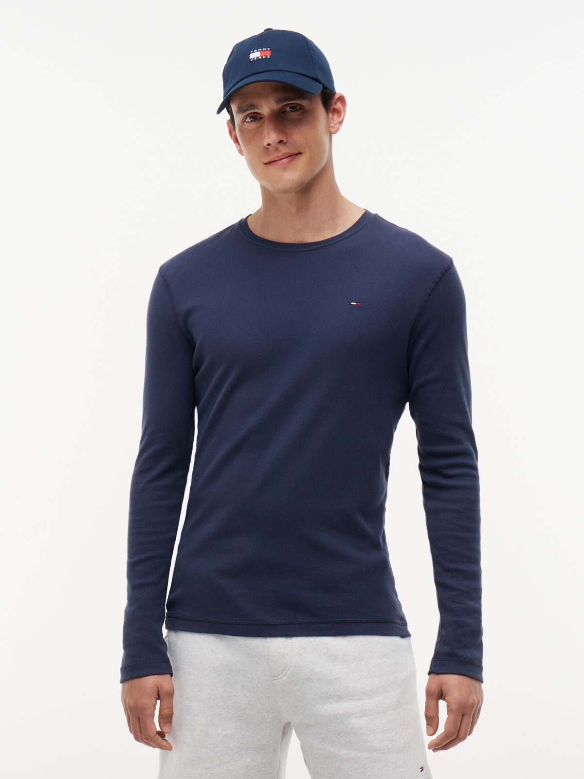 Long Sleeve Slim Fit T-Shirt — Blue