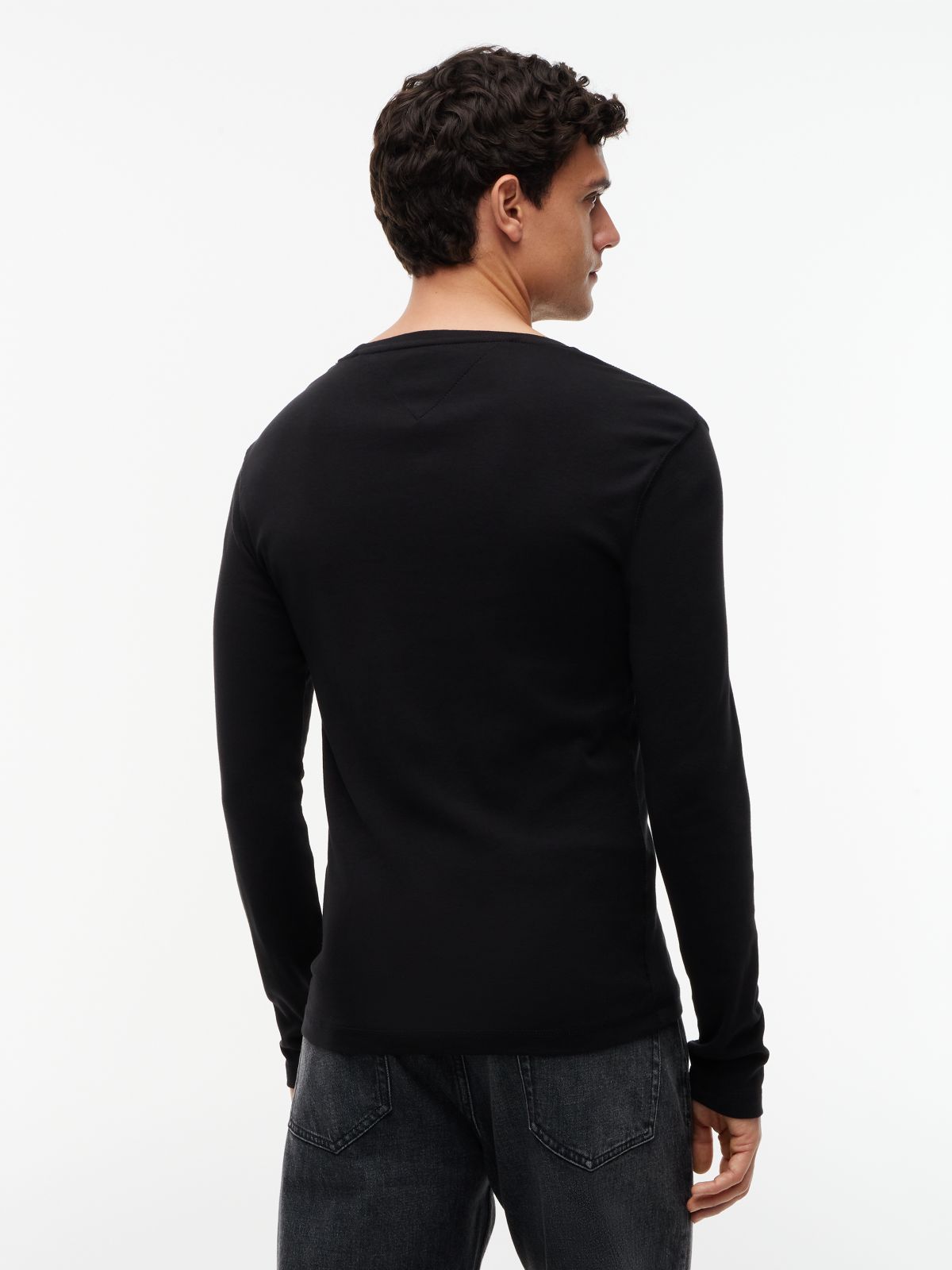 Long Sleeve Slim Fit T-Shirt — Black