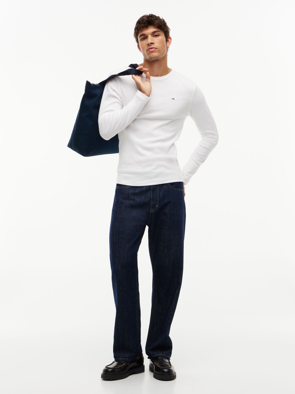 Long Sleeve Slim Fit T-Shirt — White