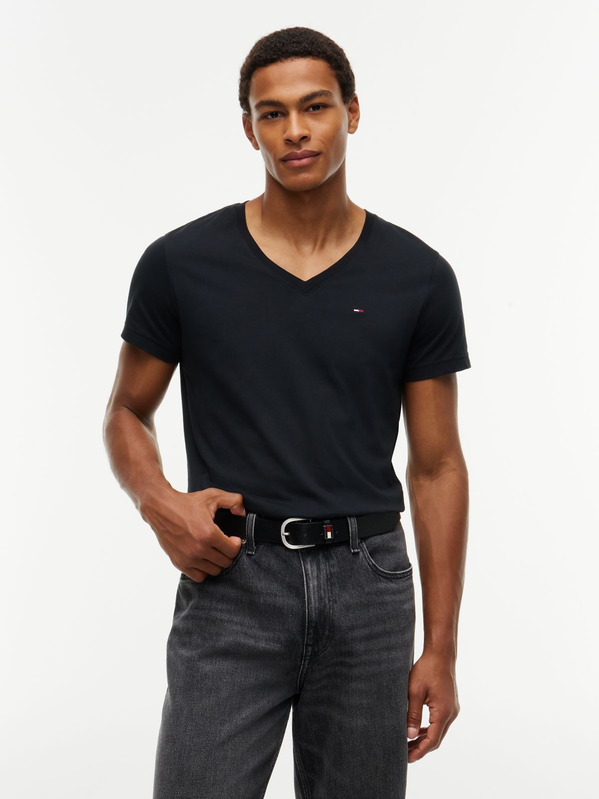 V-Neck T-Shirt — Black