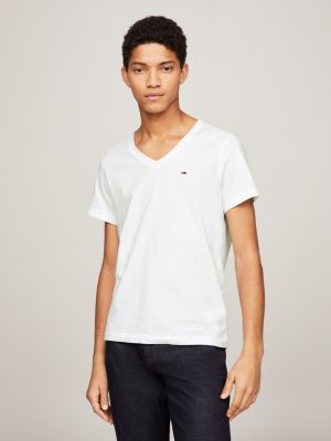Tommy Hilfiger T-Shirt - Tommy Jeans New Flag Tee - Black, White, Grey, Navy