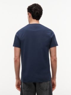Flag Embroidery Extra Slim Jersey T-Shirt — Blue 4