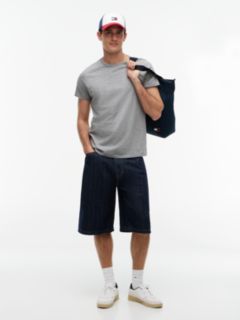 Flag Embroidery Extra Slim Jersey T-Shirt — Grey 2