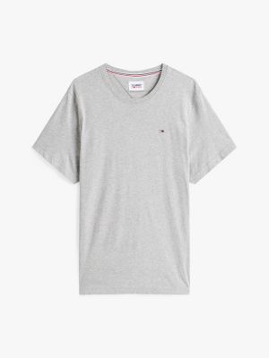 grey slim fit t-shirt for men tommy jeans