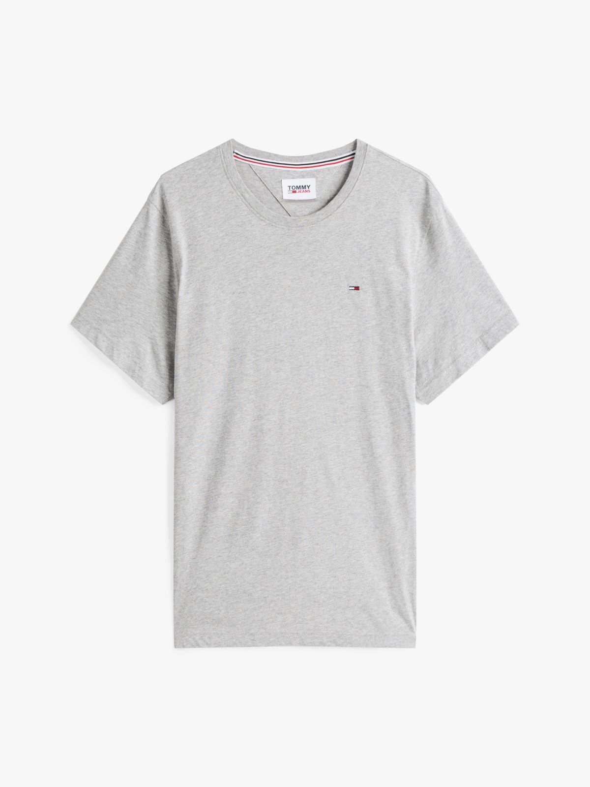 Flag Embroidery Extra Slim Jersey T-Shirt — Grey