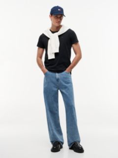 Flag Embroidery Extra Slim Jersey T-Shirt — Black 2
