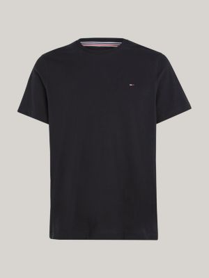 t-shirt slim fit nero da uomini tommy jeans