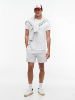 Flag Embroidery Extra Slim Jersey T-Shirt — White 2
