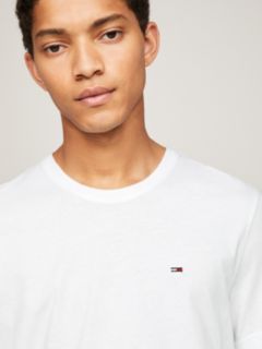 Flag Embroidery Extra Slim Jersey T-Shirt — White 4
