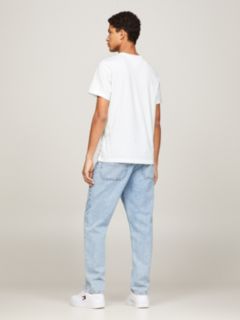 Flag Embroidery Extra Slim Jersey T-Shirt — White 6