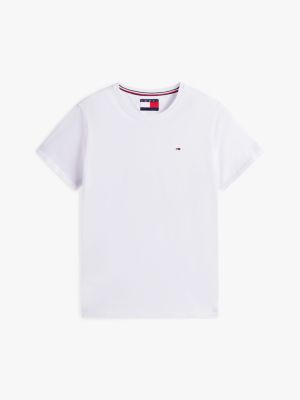 white slim fit t-shirt for men tommy jeans