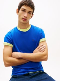 Flag Embroidery Extra Slim Jersey T-Shirt — Blue 2