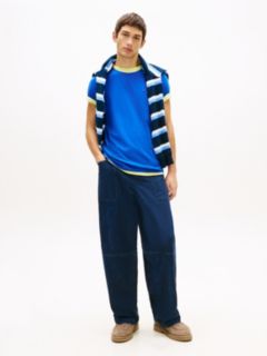 Flag Embroidery Extra Slim Jersey T-Shirt — Blue 3