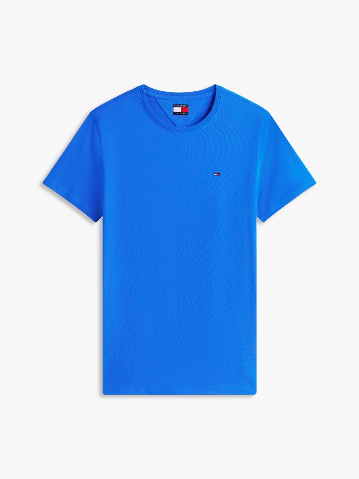 Flag Embroidery Extra Slim Jersey T-Shirt — Blue
