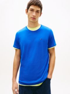 Flag Embroidery Extra Slim Jersey T-Shirt — Blue 1