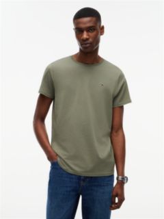 Flag Embroidery Extra Slim Jersey T-Shirt — Green 1
