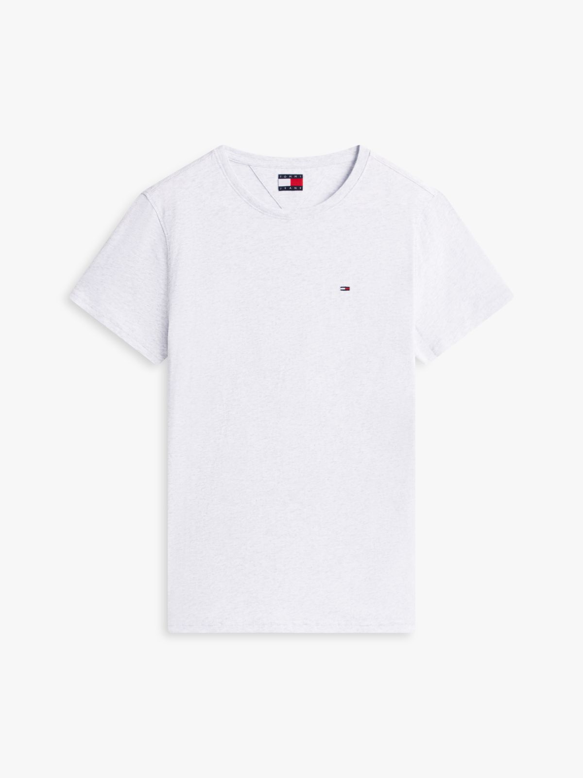 Flag Embroidery Extra Slim Jersey T-Shirt — Grey