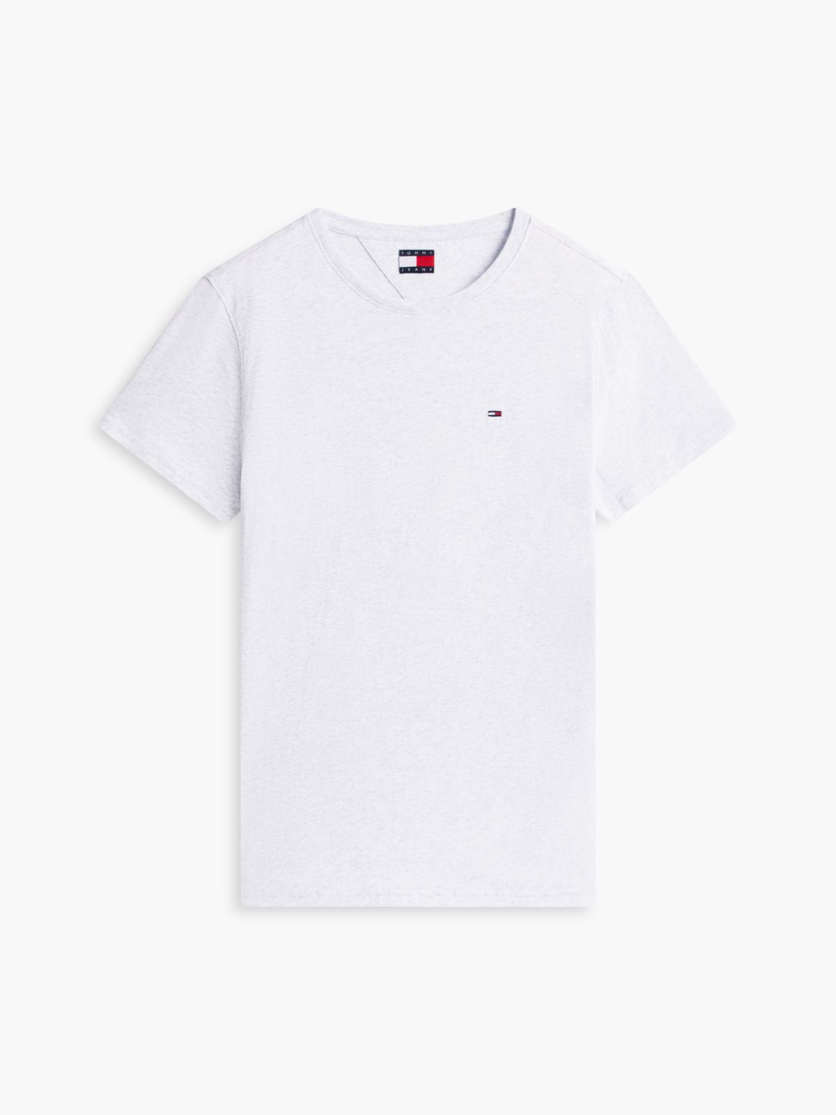 Flag Embroidery Extra Slim Jersey T-Shirt — Grey