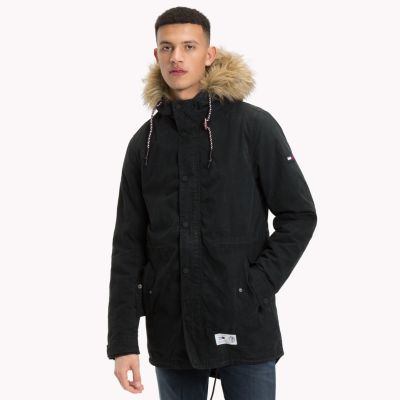 tommy jeans lined hooded parka jacket