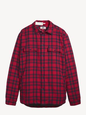 Veste Chemise Matelassée Wrangler Authentics Pour Homme - Flanelle Brossée Avec Capuche