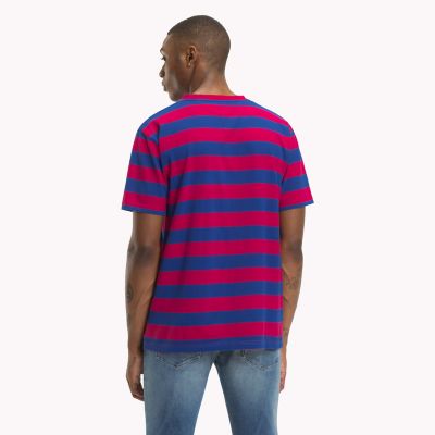 signature stripe tee tommy hilfiger