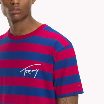 tommy hilfiger stripe signature tee