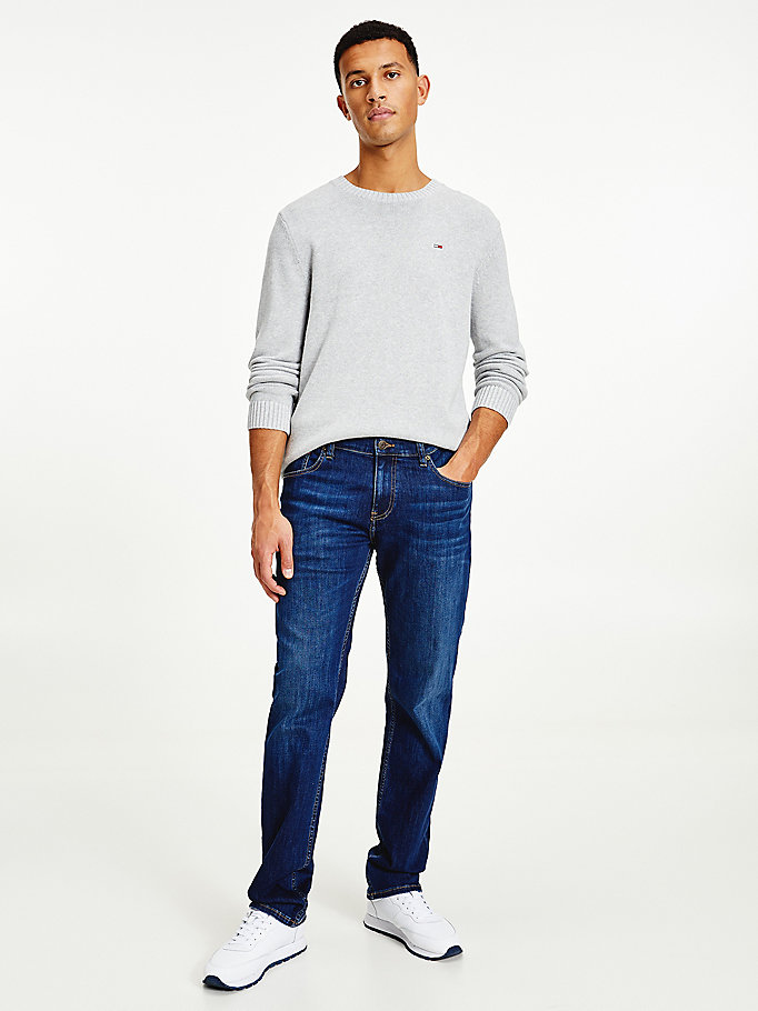 denim ryan straight jeans met fading voor heren - tommy jeans