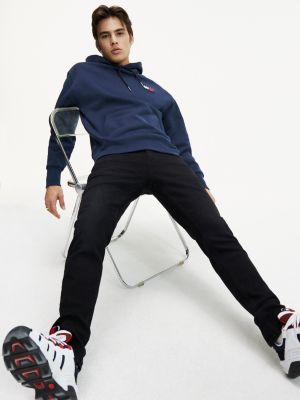 tommy badge drawstring hoody