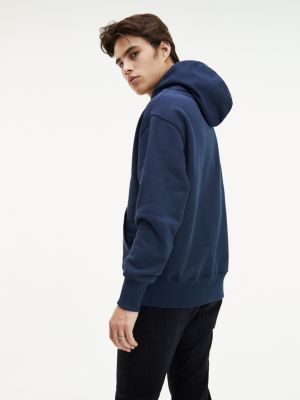 tommy badge drawstring hoody