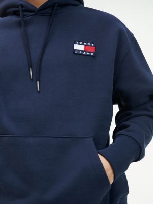 tommy badge drawstring hoody