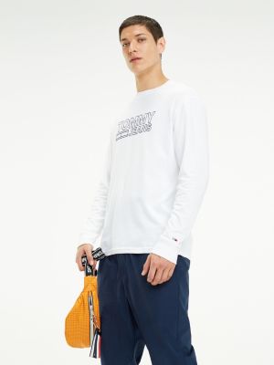 tommy jeans white long sleeve