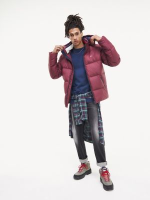 tommy jeans men's essential down hooded jacket