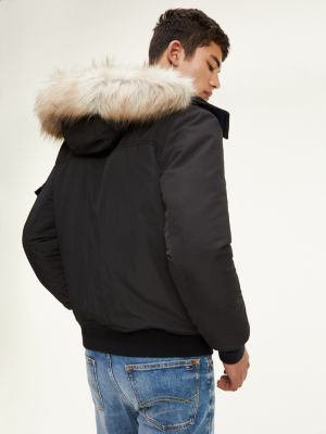 tommy hilfiger jean jacket with fur
