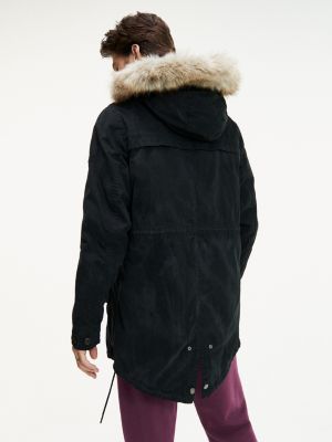 tommy hilfiger black parka