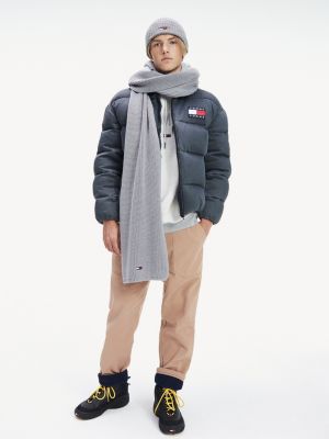 tommy hilfiger washed cotton padded jacket