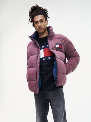 tommy hilfiger washed cotton padded jacket