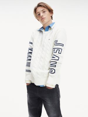 white tommy jeans jumper