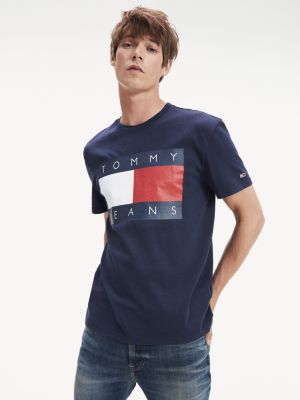 tommy hilfiger logo flag t shirt