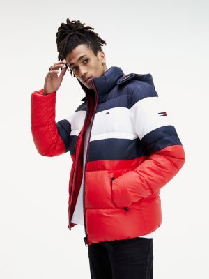 tommy hilfiger women's color block puffer jacket