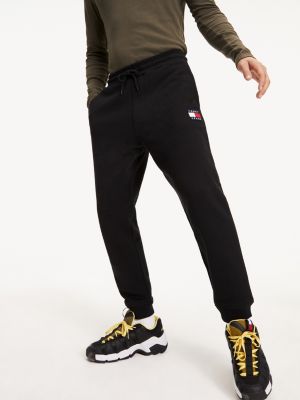 black cotton joggers