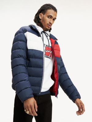 tommy jeans jeans colour block padded jacket