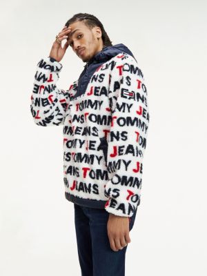 tommy jeans sherpa hoodie sweatshirt